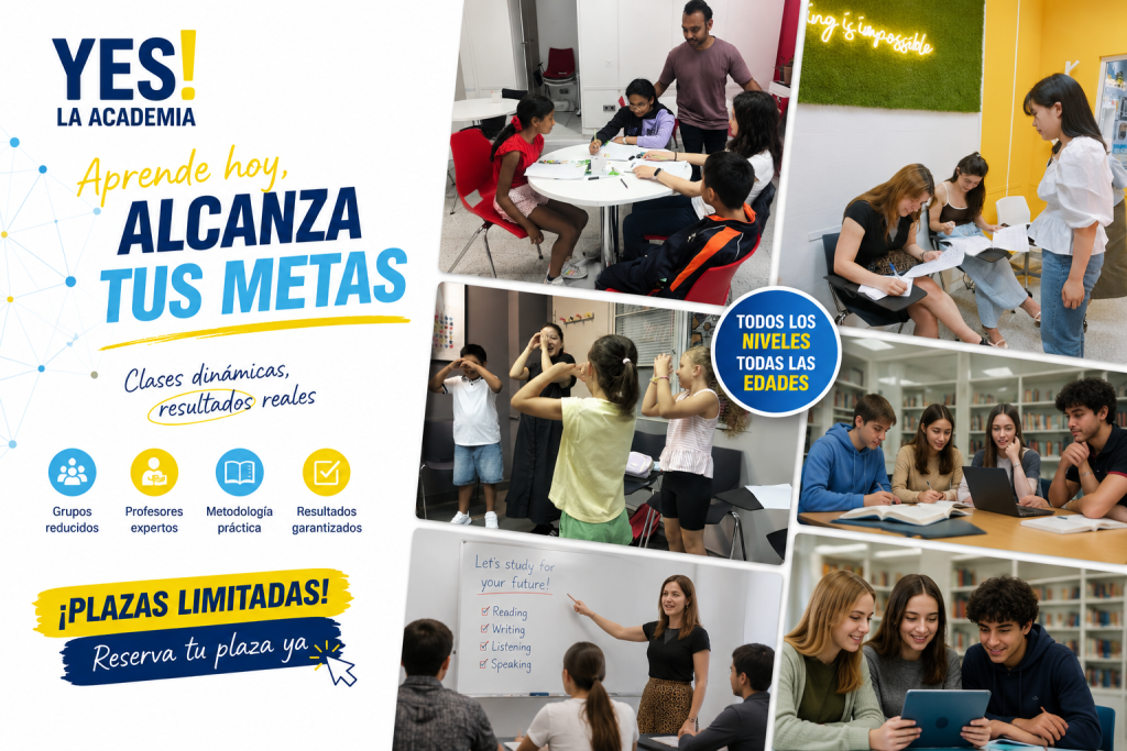 Alumnos de Yes! La Academia aprendiendo en clase