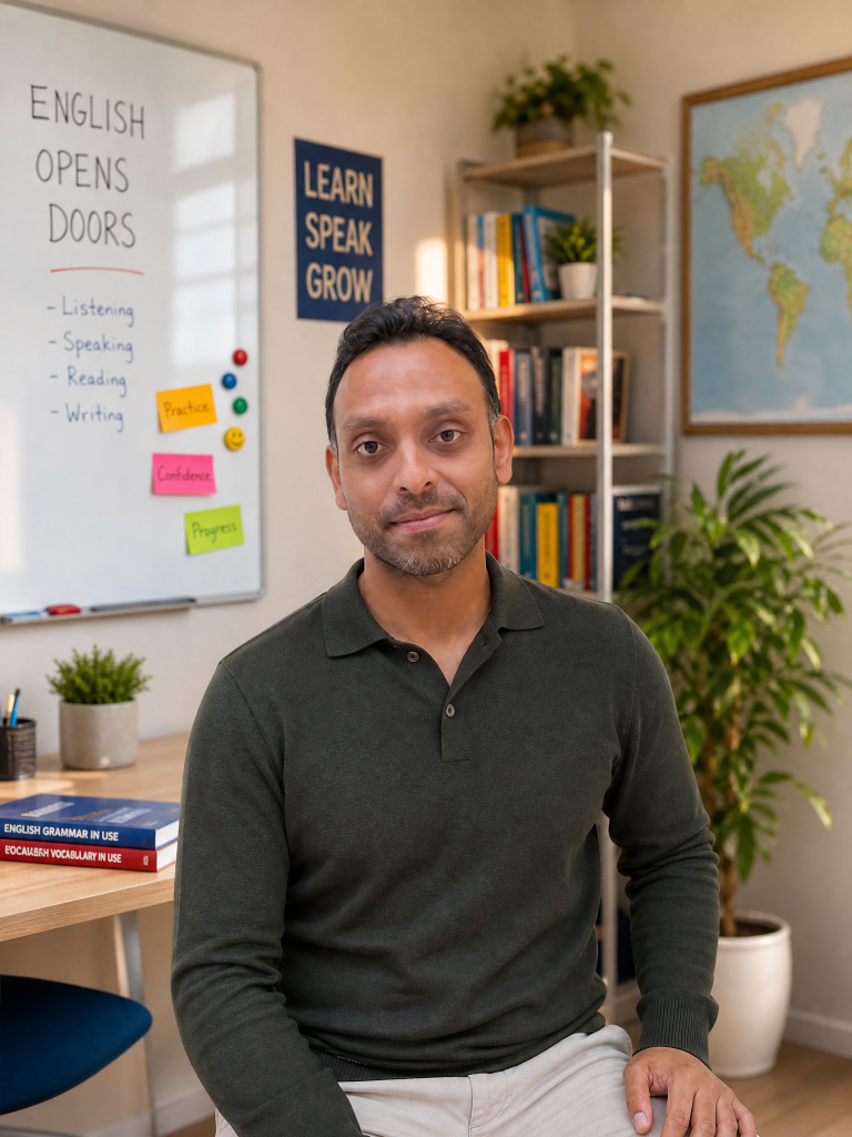 Yogesh Ropun, profesor de inglés